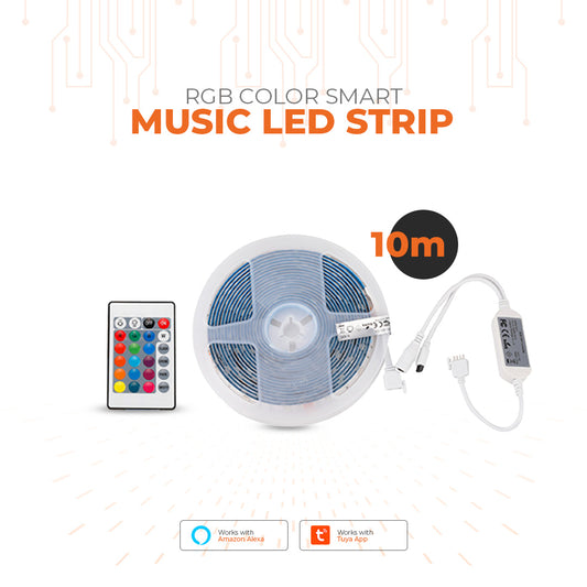 RGB color Smart Music LED Strip Light 10m