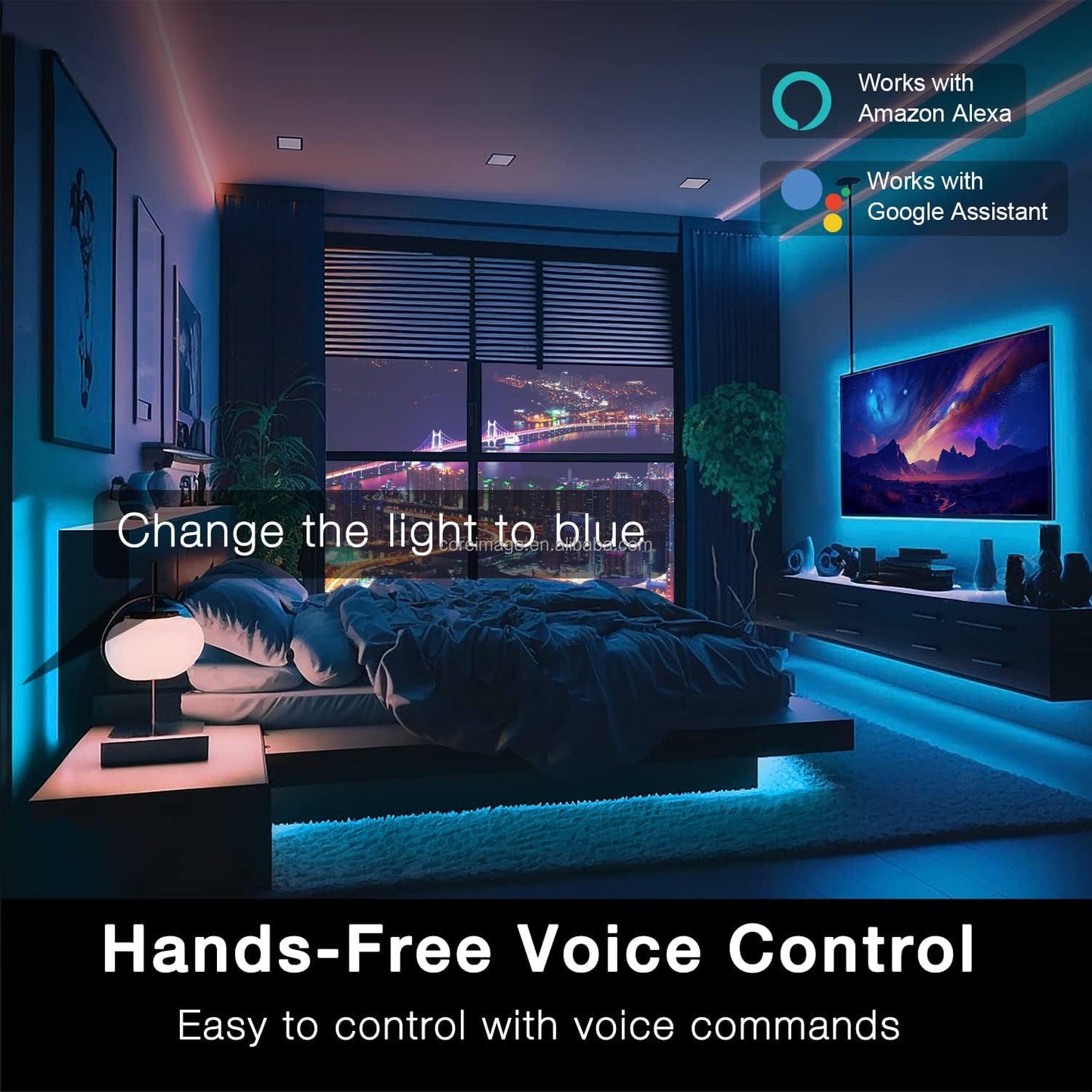 RGB color Smart Music LED Strip Light 10m