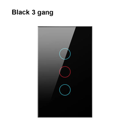 Zigbee Glass Touch Screen Smart Wall Light Switch Work With Alexa Google Home Tuya