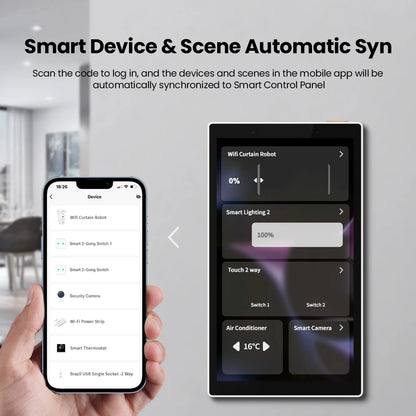 7 Inch Central Control Panel Multi-Function Ble Music Wall Touch Screen Zigbee Hub Gateway