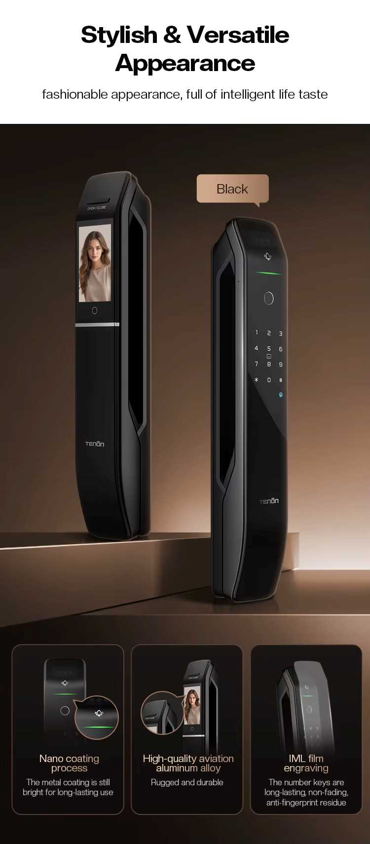 TENON A6 PRO Face lD/Palm Vein/Fingerprint/Password/Card/Mechanical Key/App