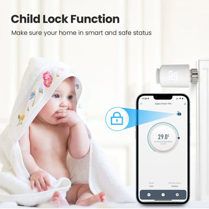 Zigbee Smart TRV Programmable Smart Thermostat Radiator Valve Temperature Controller Work with Alexa Google Home Alice