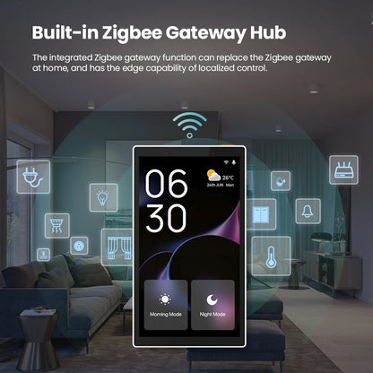 7 Inch Central Control Panel Multi-Function Ble Music Wall Touch Screen Zigbee Hub Gateway