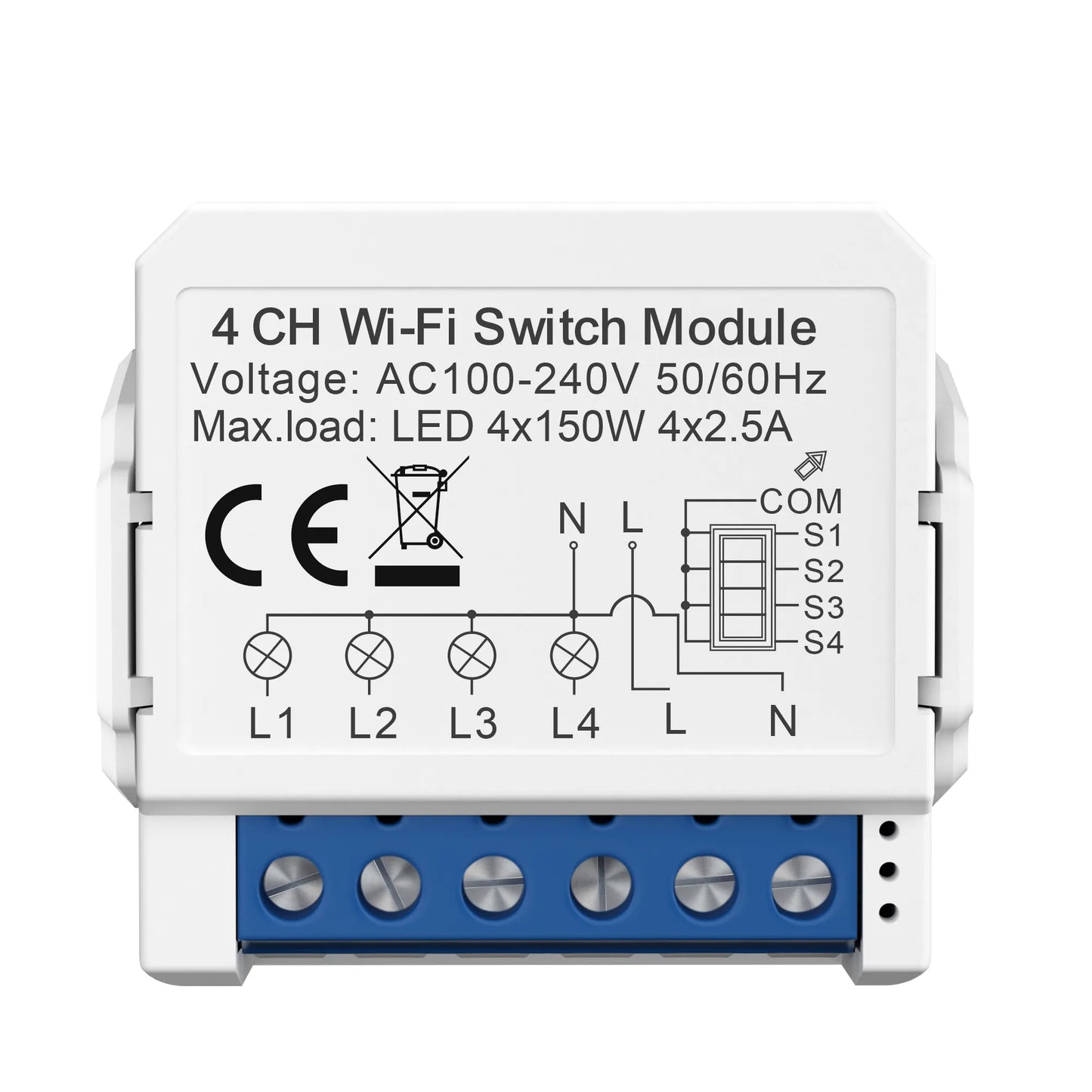Tuya Wifi Smart Home Relay Switch Module Work with APP Alexa,Google Home Voice Control