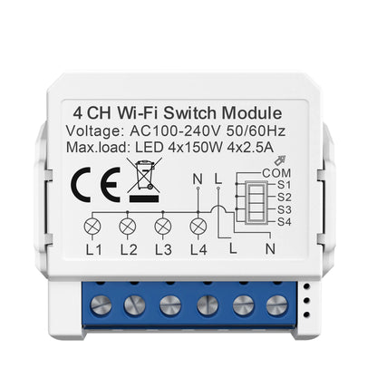 Tuya Wifi Smart Home Relay Switch Module Work with APP Alexa,Google Home Voice Control