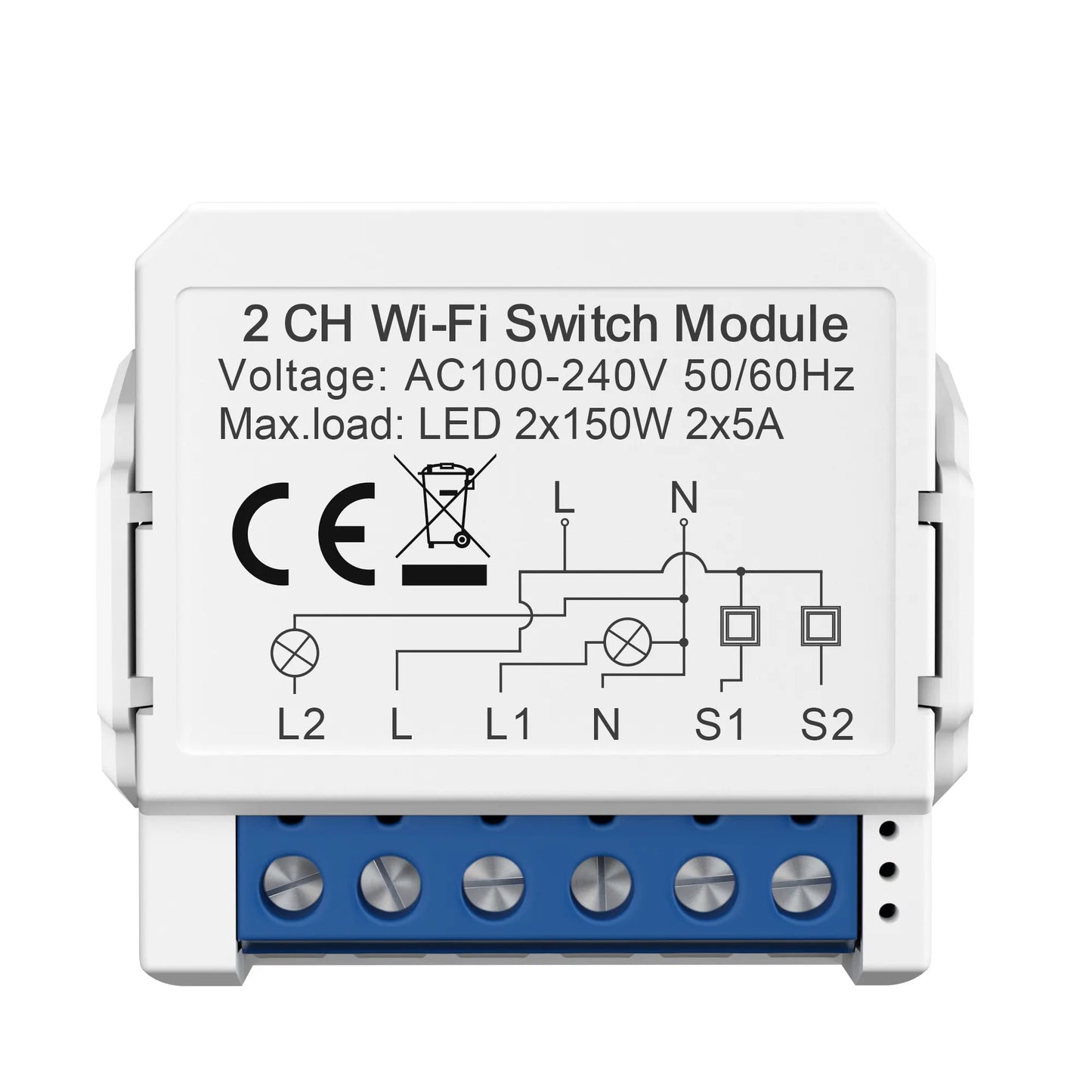 Tuya Wifi Smart Home Relay Switch Module Work with APP Alexa,Google Home Voice Control