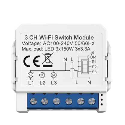 Tuya Wifi Smart Home Relay Switch Module Work with APP Alexa,Google Home Voice Control