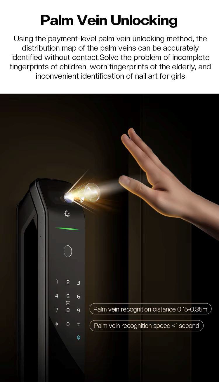 TENON A6 PRO Face lD/Palm Vein/Fingerprint/Password/Card/Mechanical Key/App