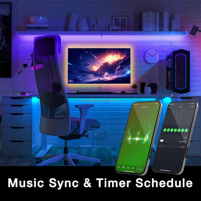 RGB color Smart Music LED Strip Light 10m