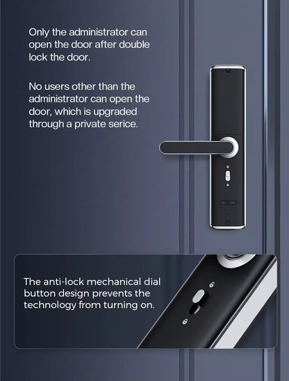 Tenon K6 Tuya Waterproof Electronic Smart Door Lock Digital Intelligent Card Biometric Fingerprint Door Handle Lock